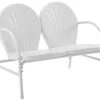 Crosley Furniture® Griffith White Gloss Outdoor Metal Loveseat