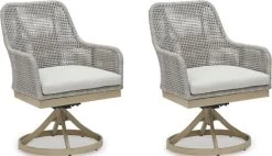 Signature Design By Ashley® Seton Creek Gray Outdoor Swivel Dining Chair