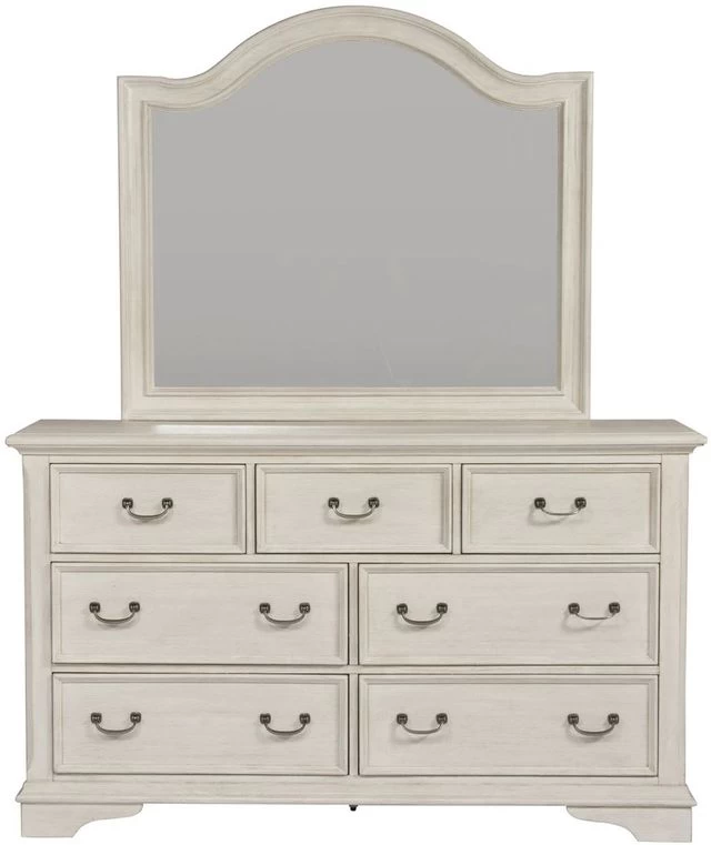 Liberty Bayside Antique White Dresser And Mirror 3 Liberty Bayside Antique White Dresser And Mirror
