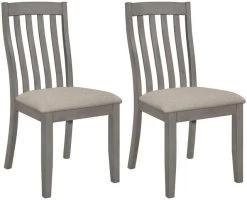 CoasterĀ® Nogales 2-Piece Coastal Grey Slat Back Side Chairs