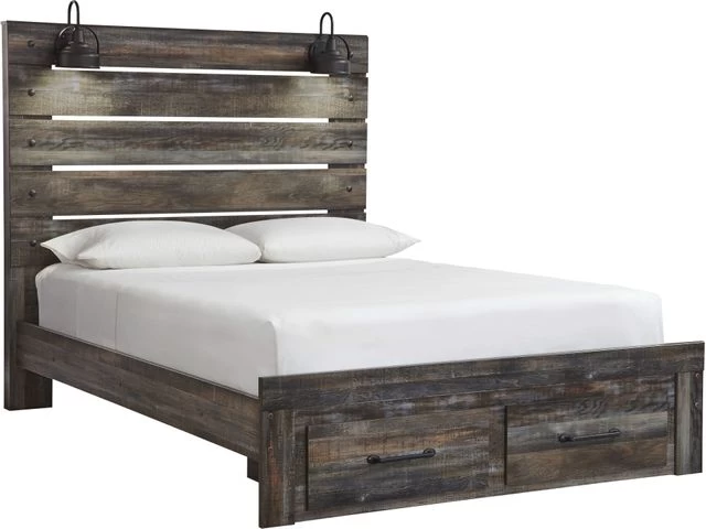 Signature Design By Ashley® Drystan Brown 3pc Queen Panel Bed With Storage Footboard Bedroom P97784986 5 Signature Design By Ashley® Drystan Brown 3pc Queen Panel Bed With Storage Footboard Bedroom P97784986 - Image 3