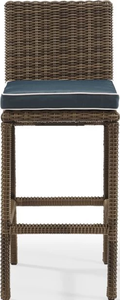 Crosley Furniture® Bradenton 2-Piece Navy Outdoor Wicker Bar Height Stool Set -Furniture Store e6c778c6 912e 462c 8a9c db7fe9d37c52