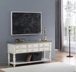 Coast2Coast Home™ Bar Harbor II Cream/Gray Console Table -Furniture Store e71c8de1 9c5d 4312 9f83 decc6412b4fc