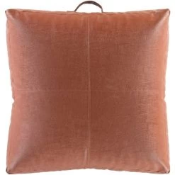 Surya Mack Camel 24"x24" Toss Pillow With Polybead Fill