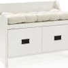 Crosley Furniture® Fremont Distressed White Entryway Bench -Furniture Store ea48363f 2847 4b0a 947d 41235610e5c8