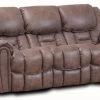 HomeStretch Del Mar Mocha Double Reclining Power Sofa