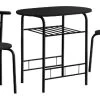Monarch Specialties Inc. 3-Piece Black Dining Table Set