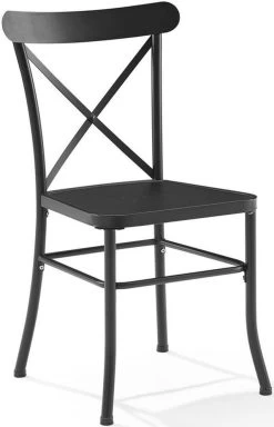 Crosley Furniture® Astrid 2-Piece Matte Black Indoor/Outdoor Dining Chair Set -Furniture Store edbbef70 2034 4ea2 87f7 008285194daa