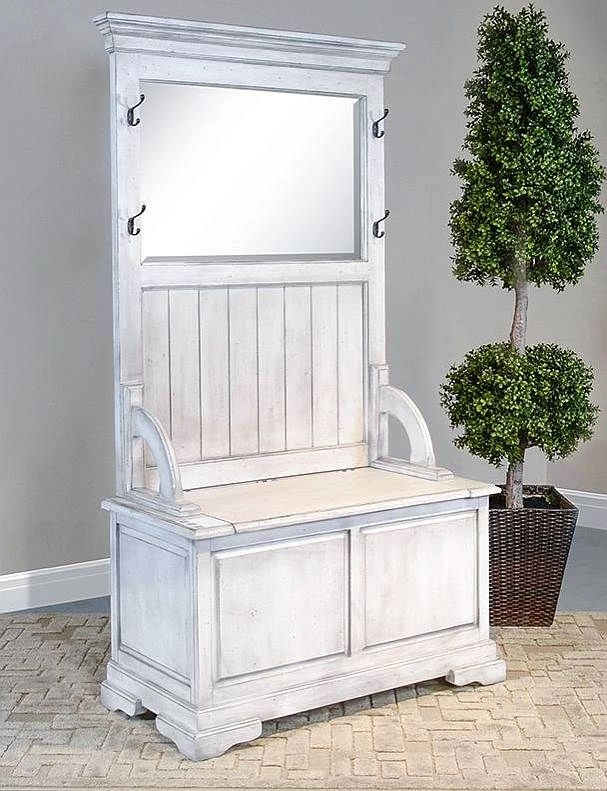 Sunny Designs™ Westwood White Halltree With Bench Storage 3 Sunny Designs™ Westwood White Halltree With Bench Storage