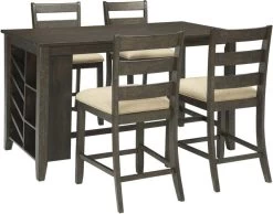 Signature Design By Ashley® Rokane 5-Piece Light Brown Counter Table Set P82406522