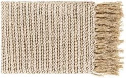 Surya Lanie Ivory 50"x60" Throw Blanket