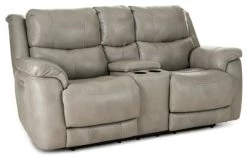 HomeStretch Galaxy Light Gray Power Reclining Loveseat