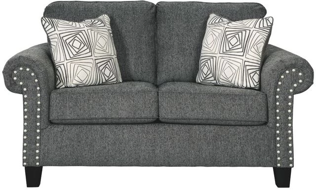 Benchcraft® Agleno Charcoal Loveseat 3 Benchcraft® Agleno Charcoal Loveseat