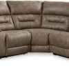 Signature Design By Ashley® Ravenel 3-Piece Fossil Power Reclining Sectional