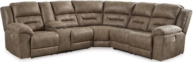 Signature Design By Ashley® Ravenel 3-Piece Fossil Power Reclining Sectional 3 Signature Design By Ashley® Ravenel 3-Piece Fossil Power Reclining Sectional