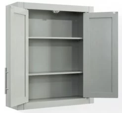 Crosley Furniture® Savannah Gray Wall Accent Cabinet -Furniture Store f30ba011 4f12 4b36 a847 81d4ec65d24b