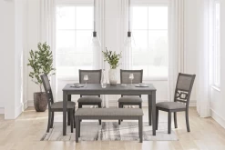 Signature Design By Ashley® Wrenning 6-Piece Gray Dining Set -Furniture Store f45ffdf0 90db 4df4 9a00 65054ce34cd4