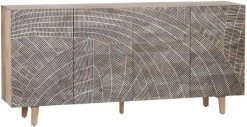 Crestview Collection Zambia Black Sideboard