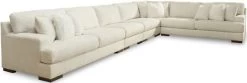 Signature Design By Ashley® Zada 5-Piece Ivory L-Shape Sectional