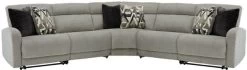 Signature Design By Ashley® Colleyville 5-Piece Stone Reclining Sectional