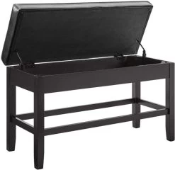 Steve Silver Co. Carrara Black Upholstered Storage Counter Bench -Furniture Store f85fbd86 b93b 4277 b06d 9894380e302a