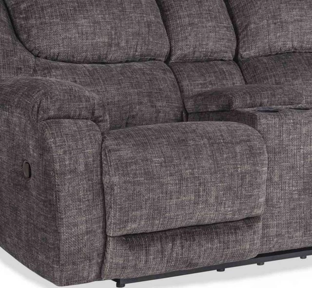 HomeStretch Apache Chocolate Reclining Console Loveseat 4 HomeStretch Apache Chocolate Reclining Console Loveseat - Image 2