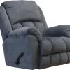 IAmerica Booker Charcoal Rocker Recliner With Deluxe Heat & Massage