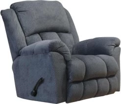 IAmerica Booker Charcoal Rocker Recliner With Deluxe Heat & Massage