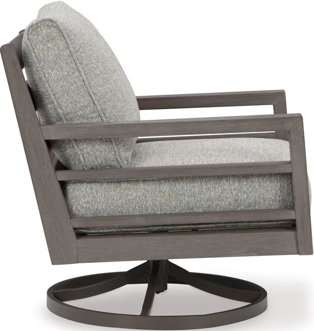 Signature Design By Ashley® Hillside Barn Gray/Brown Outdoor Swivel Lounge With Cushion 6 Signature Design By Ashley® Hillside Barn Gray/Brown Outdoor Swivel Lounge With Cushion - Image 4