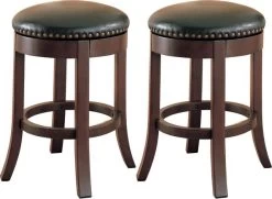 CoasterĀ® Aboushi 2-Piece Brown Swivel Counter Stools