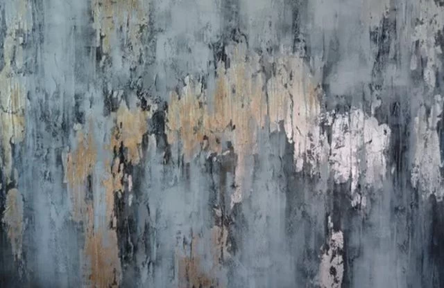 Crestview Collection Kyler Black/Blue/Yellow Wall Art 4 Crestview Collection Kyler Black/Blue/Yellow Wall Art - Image 2