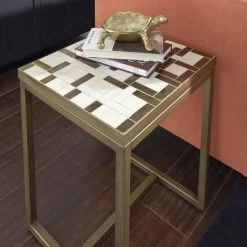 Homestyles® Geometric II Other Brass End Table -Furniture Store fd8b6330 3ca0 4684 8536 bee8ad7eb30d
