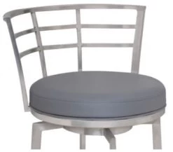 Armen Living Viper Grey 26" Counter Swivel Stool -Furniture Store fed38183 c9ed 4456 ba25 b7a21f92ee45