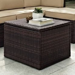 Crosley Furniture® Palm Harbor Brown Outdoor Wicker Coffee Sectional Table -Furniture Store ff1e5e7c c9dc 4867 bb15 ec799b59a037